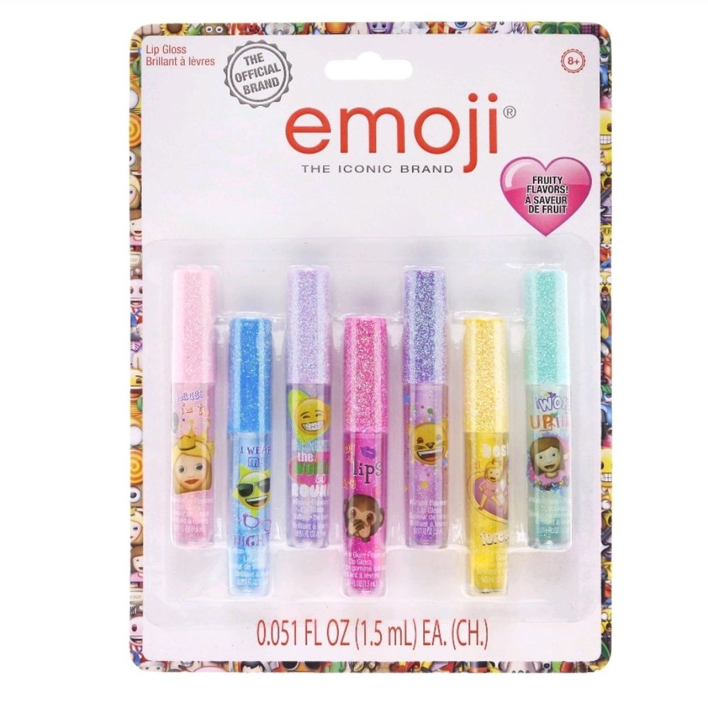 EMOJI 7 in a Pack Lip Gloss Set